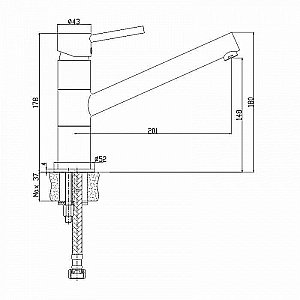 Смеситель для кухни IDDIS Velikan VL3PBSGi05 купить в интернет-магазине сантехники Sanbest