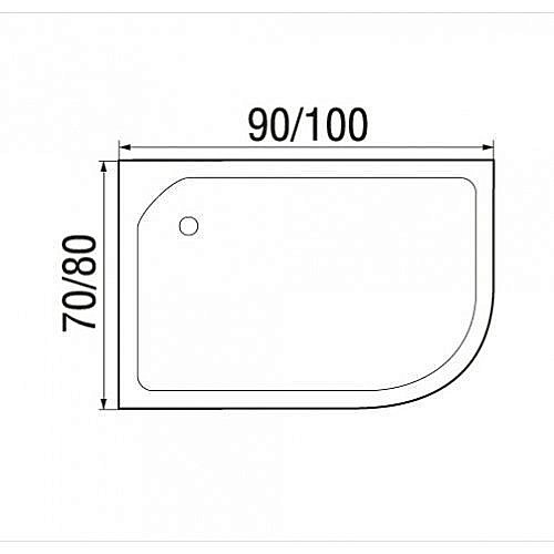 Душевой поддон River Wemor 90x80 белый купить в интернет-магазине Sanbest