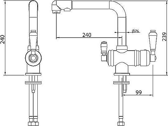 Смеситель для кухни Elghansa Kitchen Pure Water 56A5740 хром купить в интернет-магазине сантехники Sanbest