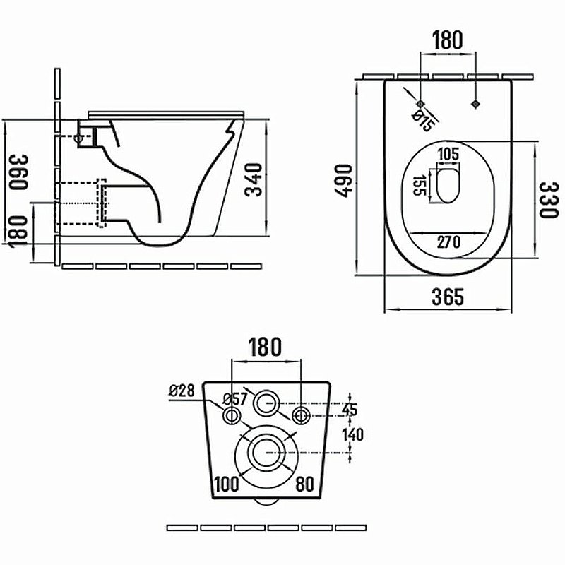Унитаз Vincea Piatti VT1-11SMA безободковый, с крышкой микролифт, антрацит матовый купить в интернет-магазине Sanbest