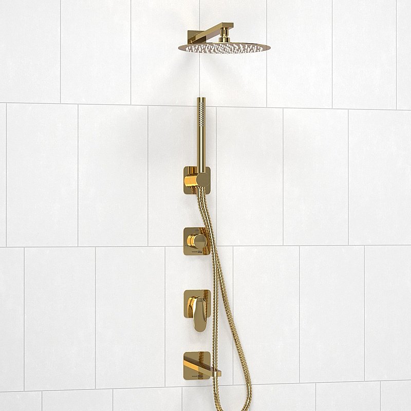 Душевая система WasserKRAFT Neckar 2100 SET2842 золото купить в интернет-магазине сантехники Sanbest