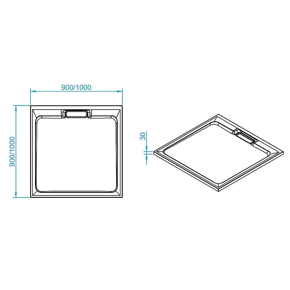 Душевой поддон RGW STA-01B 16330199-04 90х90 черный купить в интернет-магазине Sanbest