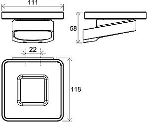 Мыльница с держателем Ravak 10° X07P556 черная матовая купить в интернет-магазине сантехники Sanbest