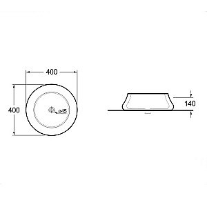 Раковина накладная Vincea 40 VBS-109 белая купить в интернет-магазине Sanbest