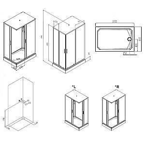 Душевая кабина AM.PM Gem W90C-404-12080MT 120x80 купить в интернет-магазине Sanbest