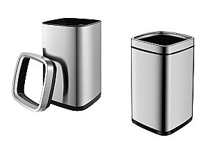 Ведро для мусора WeltWasser WW NOLAND MT 12L Матовая сталь купить в интернет-магазине сантехники Sanbest