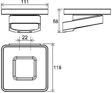 Мыльница с держателем Ravak 10° X07P556 черная матовая купить в интернет-магазине сантехники Sanbest