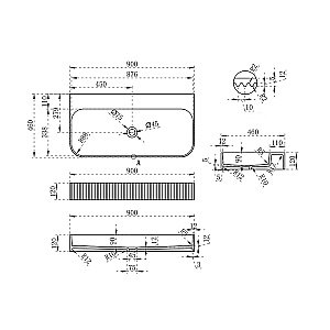 Раковина подвесная Vincea 90 VWB-6SG90MW белая матовая купить в интернет-магазине Sanbest