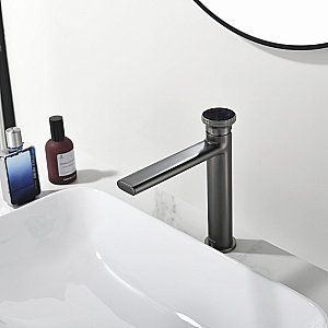 Смеситель для раковины Black&white Gravity GF-7307-GM оружейная сталь матовая купить в интернет-магазине сантехники Sanbest