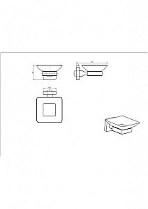 Мыльница CeramaLux Quadro 61904A хром купить в интернет-магазине сантехники Sanbest
