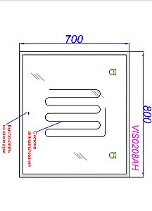 Зеркало Aqwella Vision 80 VIS0208AH в ванную от интернет-магазине сантехники Sanbest