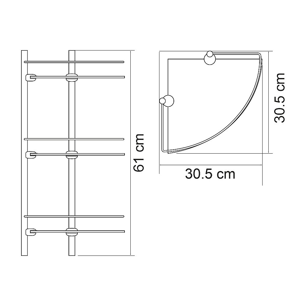 Полка WasserKRAFT Kammel K-3133BLACK черный Soft-touch купить в интернет-магазине сантехники Sanbest