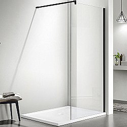 Душевое ограждение Aquatek 100х200 AQ WIW 10020BL стекло прозрачное/профиль черный купить в интернет-магазине Sanbest