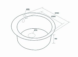 Мойка кухонная Paulmark Gelegen PM404800-BLM Черная купить в интернет-магазине сантехники Sanbest