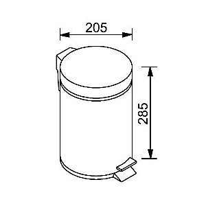 Ведро для мусора Aquanet 8072 5 л купить в интернет-магазине сантехники Sanbest