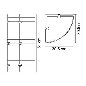 Полка WasserKRAFT Kammel K-3133BLACK черный Soft-touch купить в интернет-магазине сантехники Sanbest