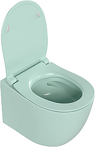 Унитаз подвесной Allen Brau Fantasy 3 Vortex 4.11035.MT мятный матовый, с крышкой микролифт, слив торнадо купить в интернет-магазине Sanbest