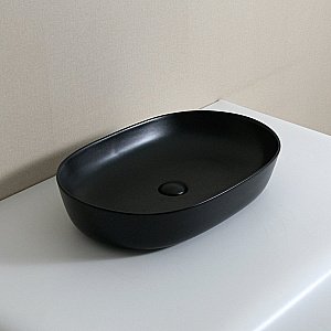 Раковина накладная Gid Lago 61 Bm1348 53355 черная матовая купить в интернет-магазине Sanbest