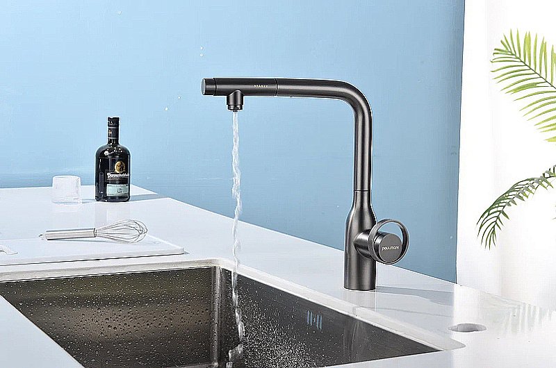 Смеситель для кухни Paulmark Urban Ur213104-BS брашированная сталь купить в интернет-магазине сантехники Sanbest