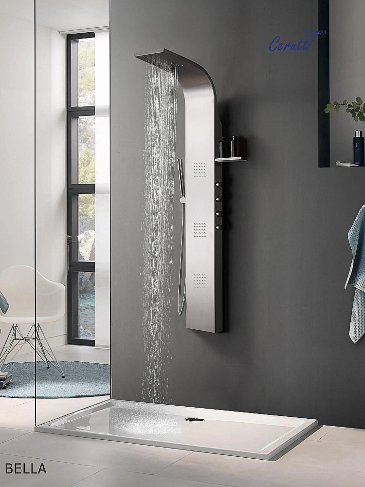 Душевая панель CeruttiSpa BELLA CT11128  хром купить в интернет-магазине сантехники Sanbest