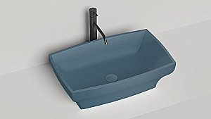 Раковина накладная Salini GLORIA 04 1102204MF 60 из искусственного камня S-Stone, матовая, цвет по RAL полностью купить в интернет-магазине Sanbest