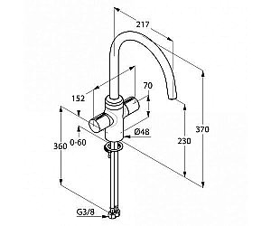 Смеситель для кухни Kludi Bingo 428360578 купить в интернет-магазине сантехники Sanbest