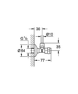 Угловой вентиль Grohe Eggemann 41263000 купить в интернет-магазине сантехники Sanbest