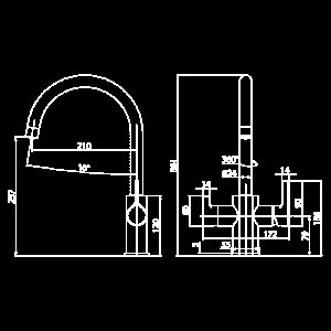 Смеситель для кухни Elghansa Kitchen Pure Water 56B5511-Steel нержавеющая сталь купить в интернет-магазине сантехники Sanbest