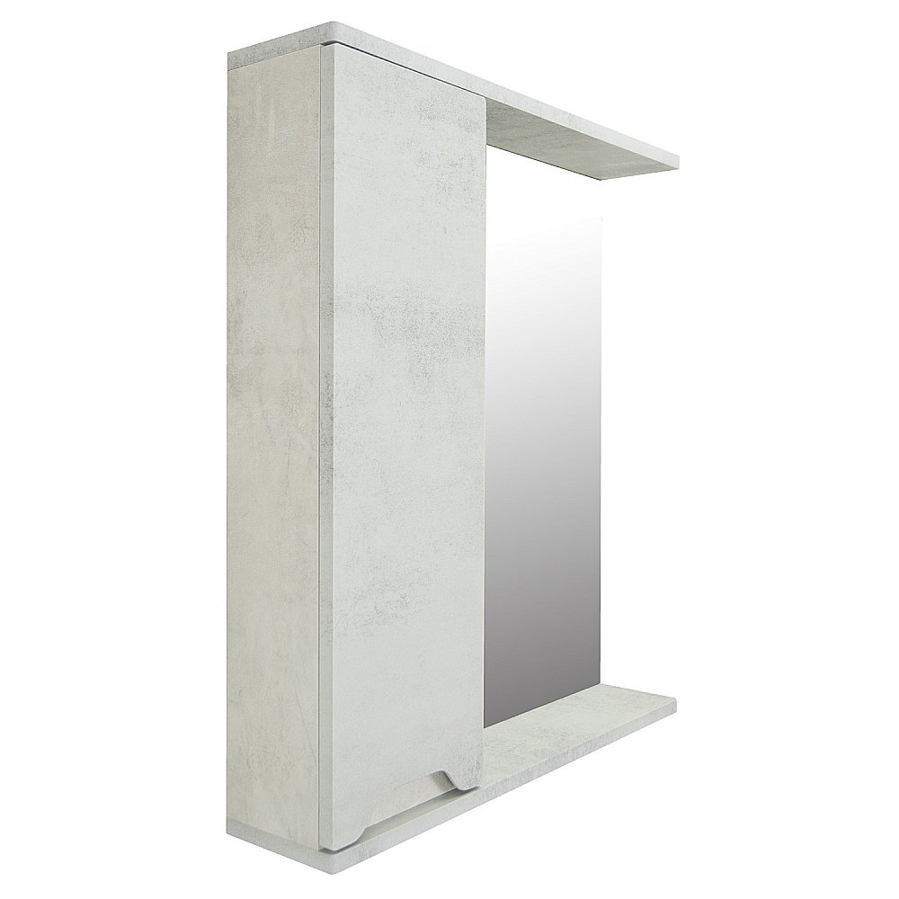 Зеркало со шкафом Loranto Florena 60 светлый бетон в ванную от интернет-магазине сантехники Sanbest