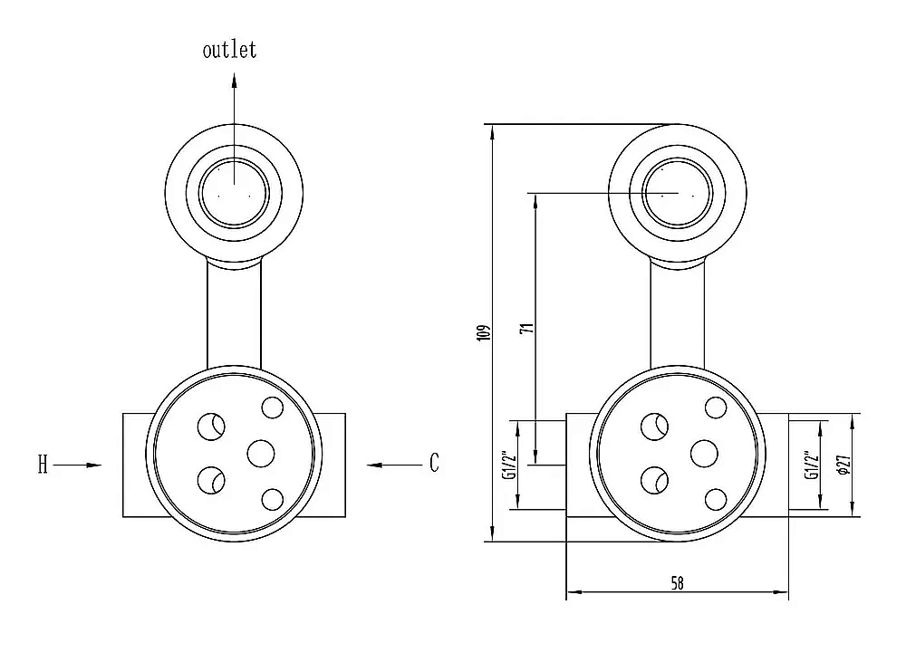 Гигиенический душ Milacio Vitoria MC.800.BR бронза купить в интернет-магазине сантехники Sanbest