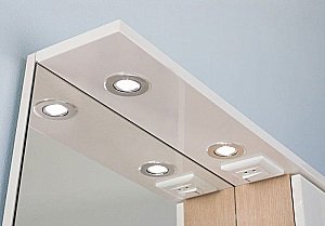 Зеркало со шкафом Aquanet Гретта  75 светлый дуб/белый в ванную от интернет-магазине сантехники Sanbest