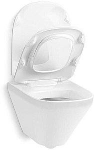 Унитаз подвесной Jacob Delafon Modern Life E21773RU-00  безободковый, с инсталляцией, с крышкой микролифт, белый/клавиша хром купить в интернет-магазине Sanbest