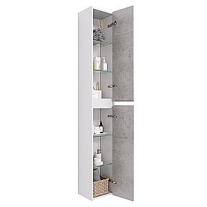 Пенал Dreja SLIM 99.0505 30 белый глянец/бетон для ванной в интернет-магазине сантехники Sanbest