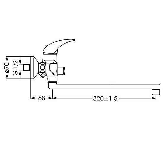Смеситель для ванны Vidima Orion BA005AA купить в интернет-магазине сантехники Sanbest