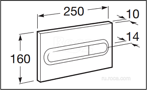 Кнопка для инсталляции Roca PL-1 890095001 купить в интернет-магазине сантехники Sanbest