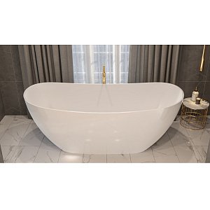 Ванна из искусственного камня WhiteCross ONYX C 160x75 белая глянцевая купить в интернет-магазине Sanbest