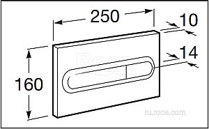Кнопка для инсталляции Roca PL-1 890095001 купить в интернет-магазине сантехники Sanbest