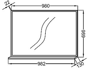 Зеркало Jacob Delafon Vivienne EB1598-E70 100 арлингтонский дуб в ванную от интернет-магазине сантехники Sanbest