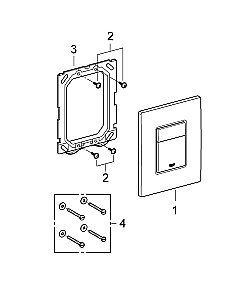 Кнопка для инсталляции Grohe Skate Cosmopolitan 38732000 хром купить в интернет-магазине сантехники Sanbest