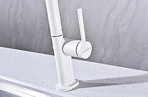 Смеситель для кухни Paulmark Neo Ne214419-WH белый матовый купить в интернет-магазине сантехники Sanbest