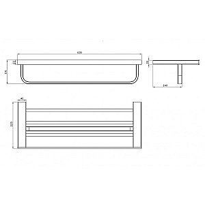 Полка Milacio Ultra MCU.955.MB черная купить в интернет-магазине сантехники Sanbest