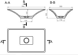 Раковина Holbi Sirius 56 Soft Rock Color 1.02.004.11.3 цвет по RAL купить в интернет-магазине Sanbest