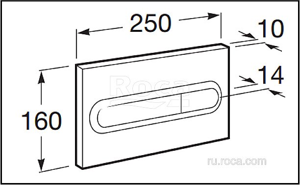 Кнопка для инсталляции Roca PL-1 890095001 купить в интернет-магазине сантехники Sanbest