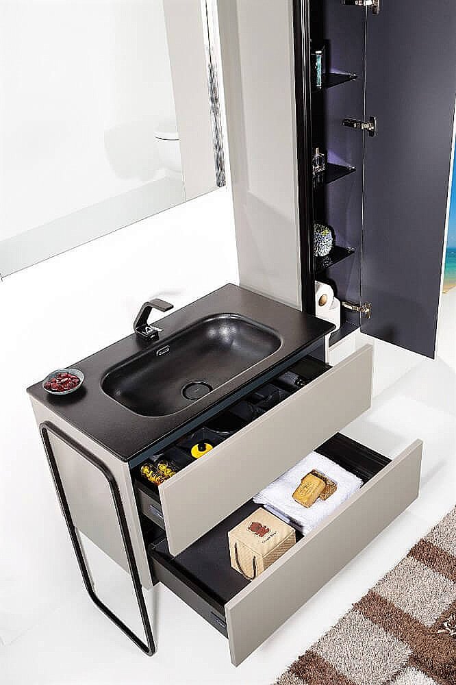 Пенал Armadi Art Vallessi 836-C glossy Кашемир глянец для ванной в интернет-магазине сантехники Sanbest