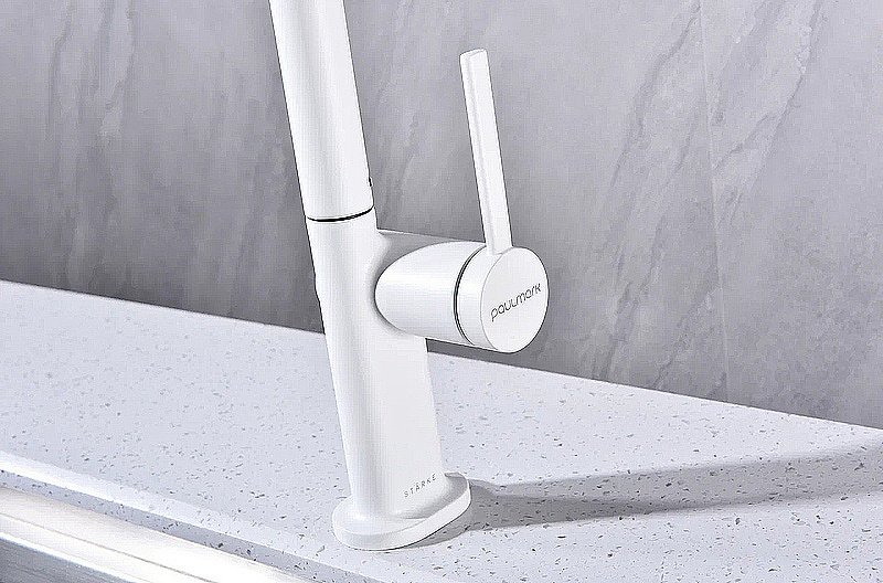 Смеситель для кухни Paulmark Neo Ne214419-WH белый матовый купить в интернет-магазине сантехники Sanbest