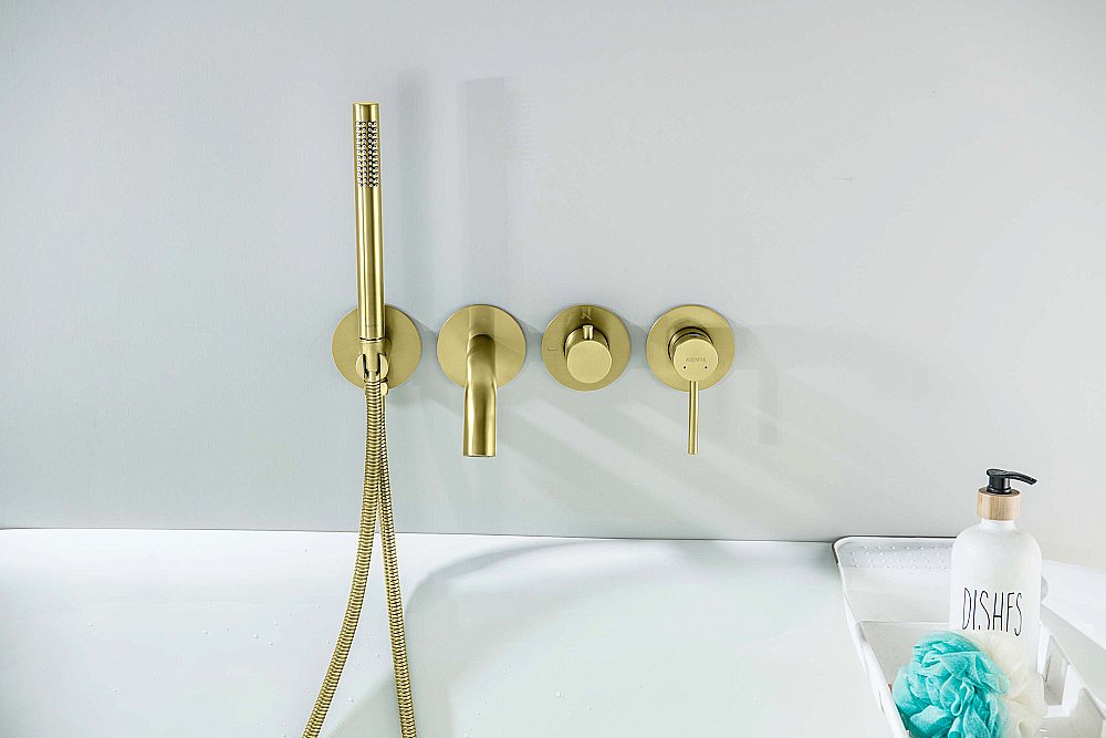 Смеситель для ванны Aquatek Европа AQ1344BG золото шлифованное купить в интернет-магазине сантехники Sanbest