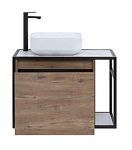 Тумба с раковиной Aquanet Nova Lite Loft 75 L/R дуб рустикальный для ванной в интернет-магазине Sanbest