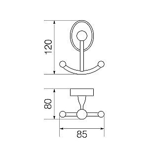 Крючок Veragio Bonjour VR.BNR-7833.BR купить в интернет-магазине сантехники Sanbest