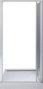 Душевая дверь Aquanet Alfa NAA6422 80  стекло прозрачное/профиль хром купить в интернет-магазине Sanbest