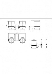 Стакан для зубных щеток CeramaLux Neo 51003 хром купить в интернет-магазине сантехники Sanbest